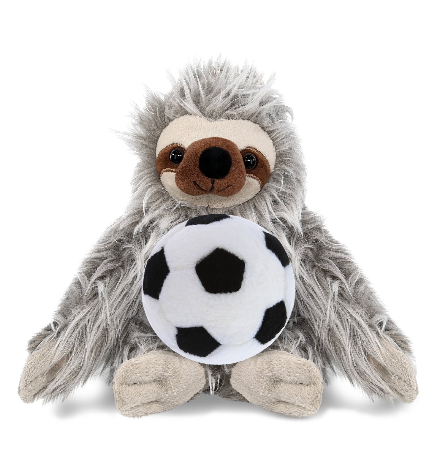 SUPER-SOFT PLUSH - GREY SLOTH 7" WITH SOCCER PLUSH