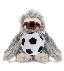 SUPER-SOFT PLUSH - GREY SLOTH 7" WITH SOCCER PLUSH