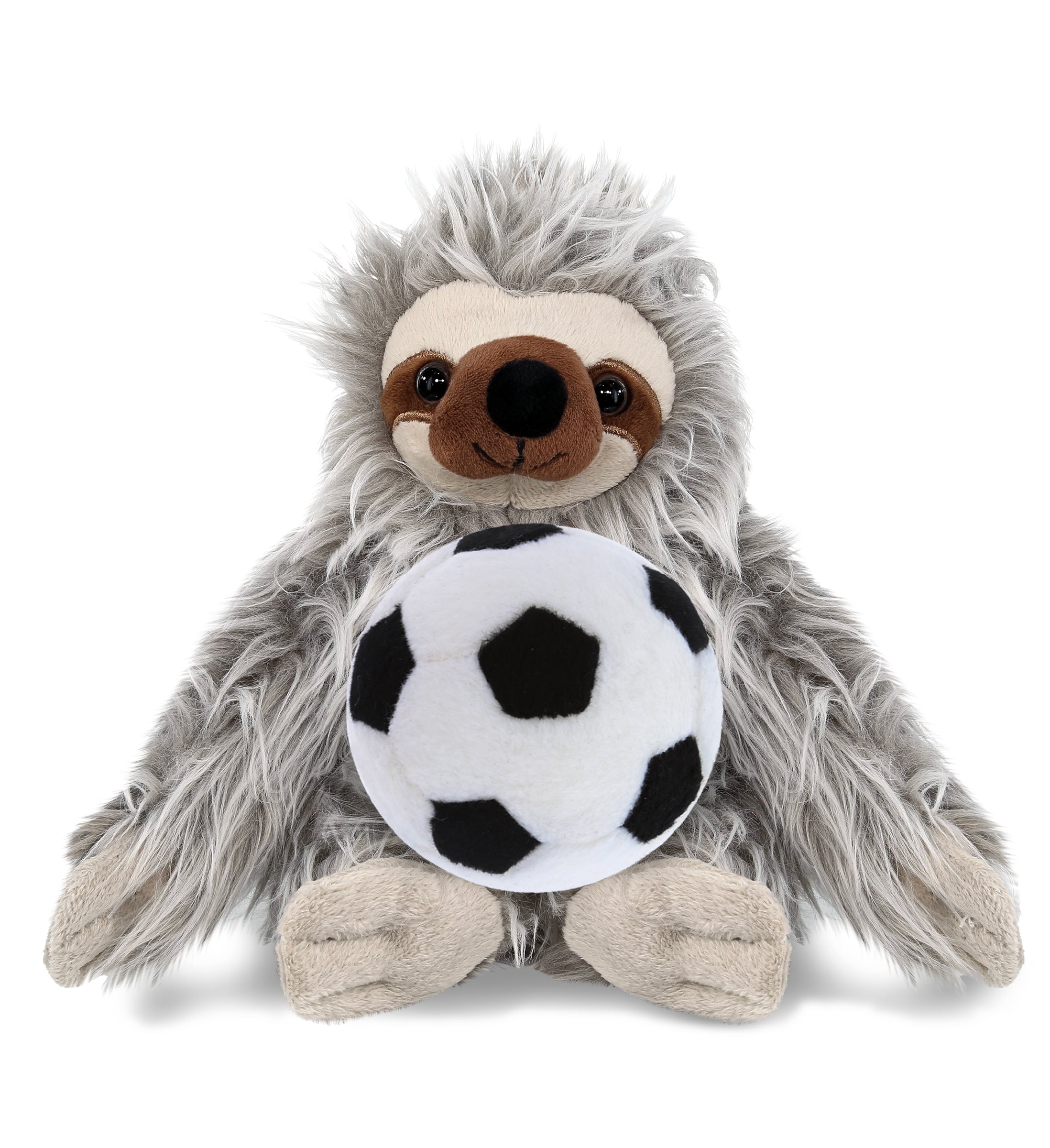 SUPER-SOFT PLUSH - GREY SLOTH 7" WITH SOCCER PLUSH