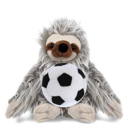 SUPER-SOFT PLUSH - GREY SLOTH 7" WITH SOCCER PLUSH