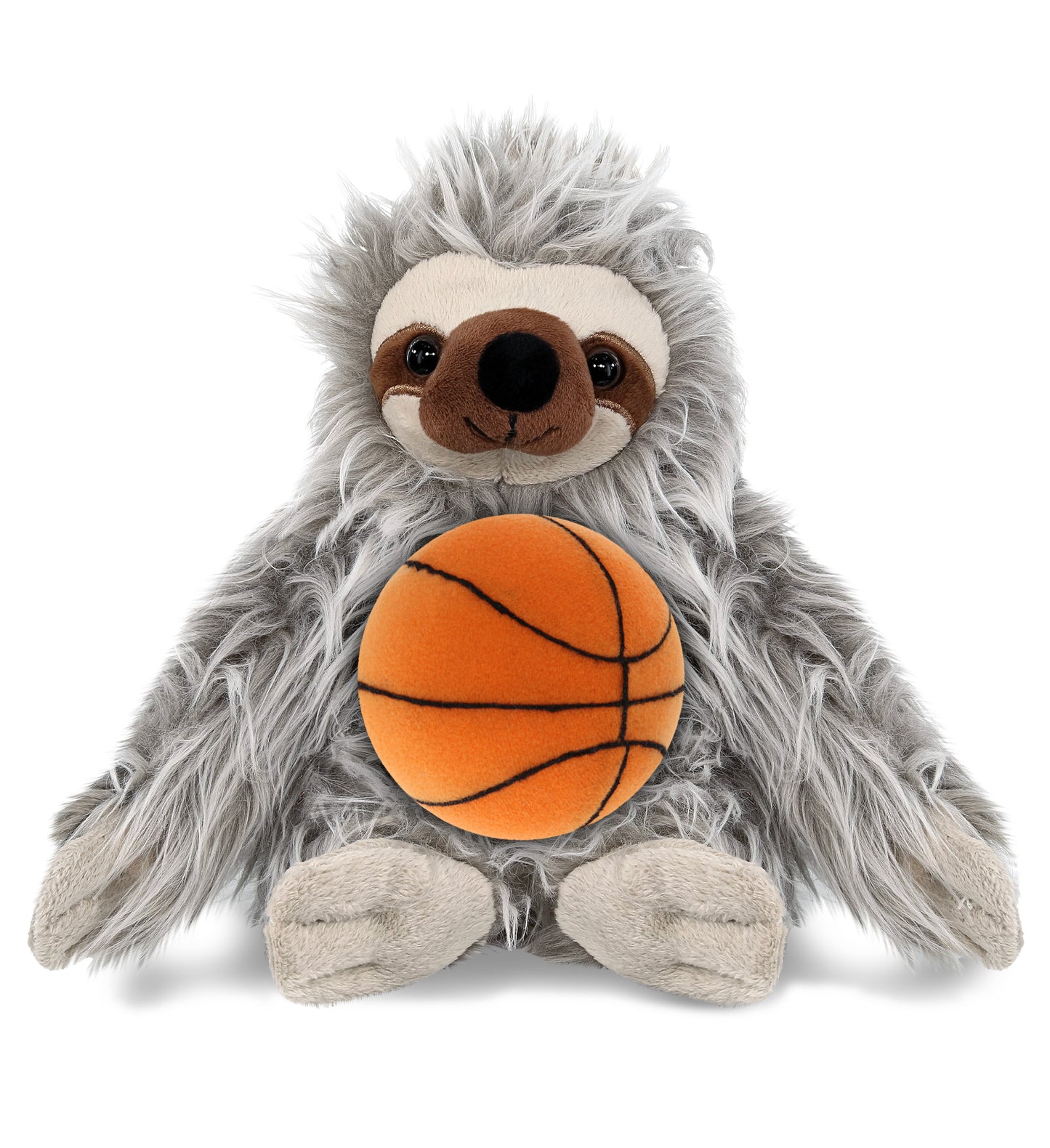 SUPER-SOFT PLUSH - GREY SLOTH 7" WITH BASKETBALL PLUSH