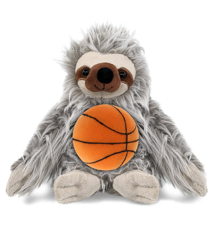 SUPER-SOFT PLUSH - GREY SLOTH 7" WITH BASKETBALL PLUSH