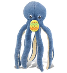 DolliBu Super Soft Cute Blue Octopus with Yellow Easter Egg Plush - 15 Inches