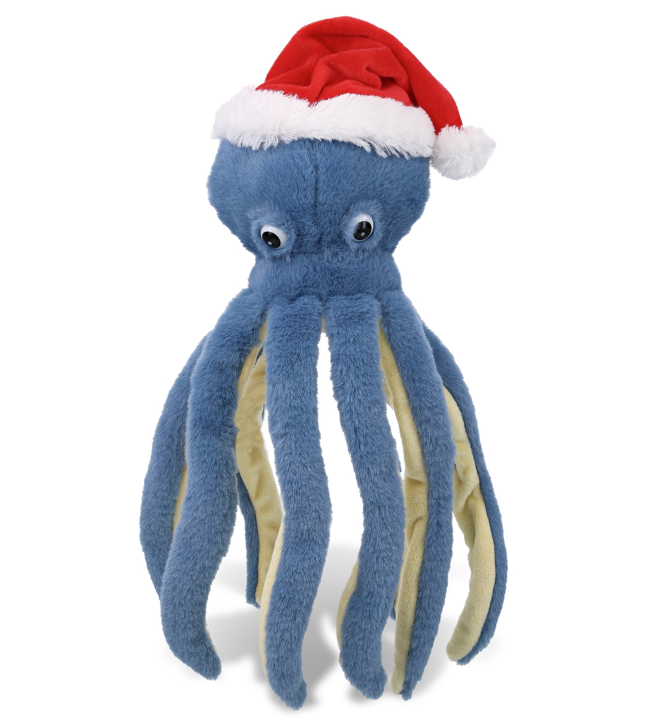 PLUSH SANTA - SUPER-SOFT PLUSH - BLUE OCTOPUS 15"
