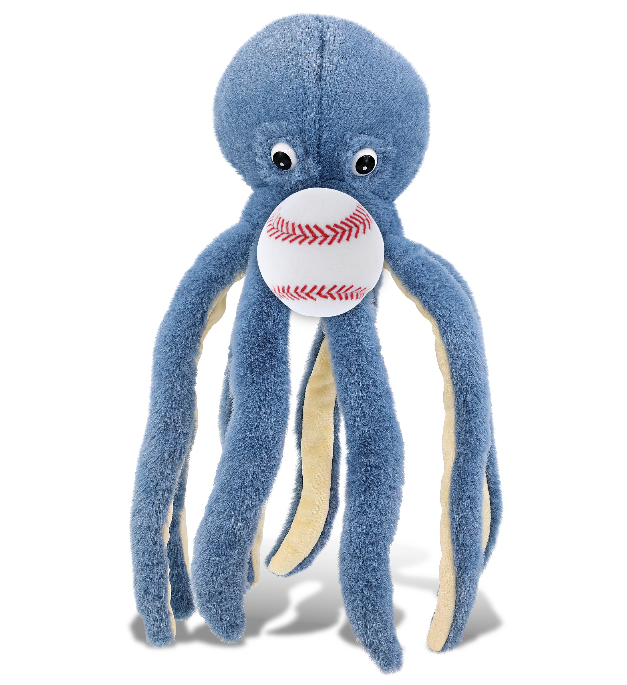 SUPER-SOFT PLUSH - BLUE OCTOPUS 15" WITH BASEBALL PLUSH