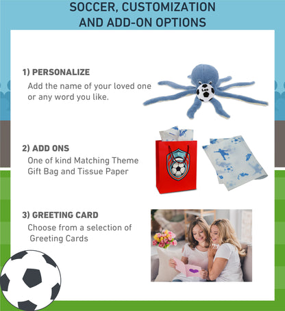 SUPER-SOFT PLUSH - BLUE OCTOPUS 15" WITH SOCCER PLUSH