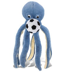 SUPER-SOFT PLUSH - BLUE OCTOPUS 15" WITH SOCCER PLUSH