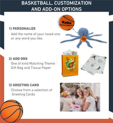 SUPER-SOFT PLUSH - BLUE OCTOPUS 15" WITH BASKETBALL PLUSH