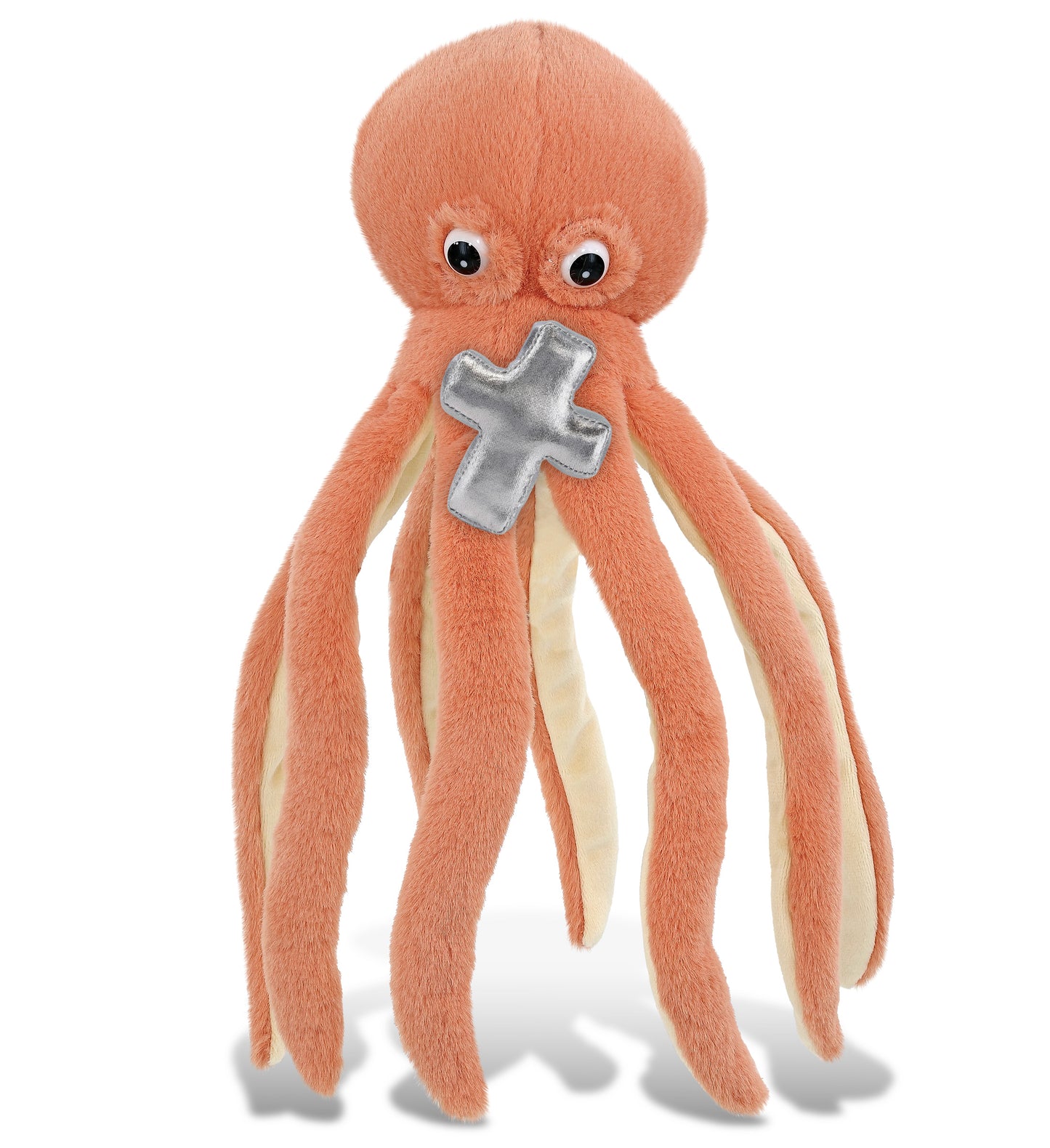 PLUSH CROSS - SUPER-SOFT PLUSH - ORANGE OCTOPUS 15"