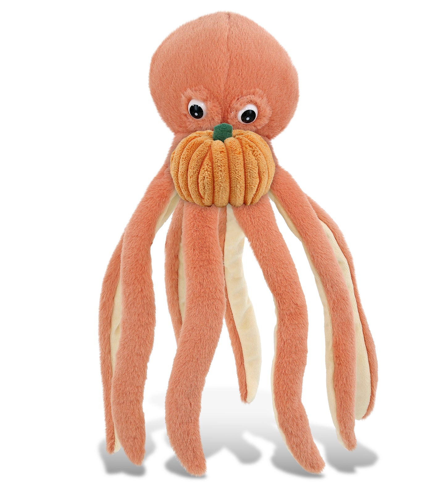 PLUSH PUMPKIN - SUPER-SOFT PLUSH - ORANGE OCTOPUS 15"