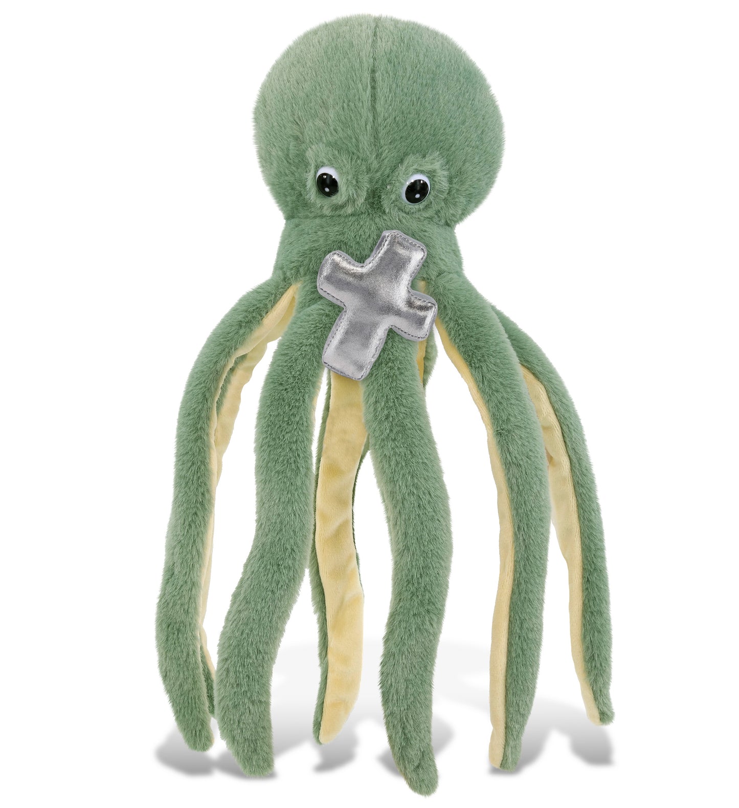 PLUSH CROSS - SUPER-SOFT PLUSH - GREEN OCTOPUS 15"