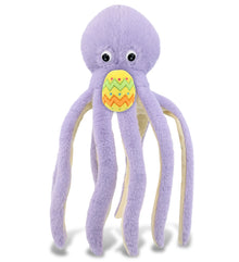 DolliBu Super Soft Purple Octopus with Yellow Easter Egg Plush - 15 Inches