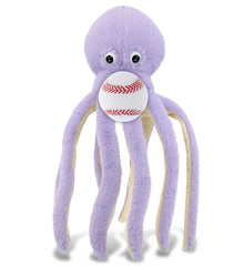 SUPER-SOFT PLUSH - PURPLE OCTOPUS 15" WITH BASEBALL PLUSH