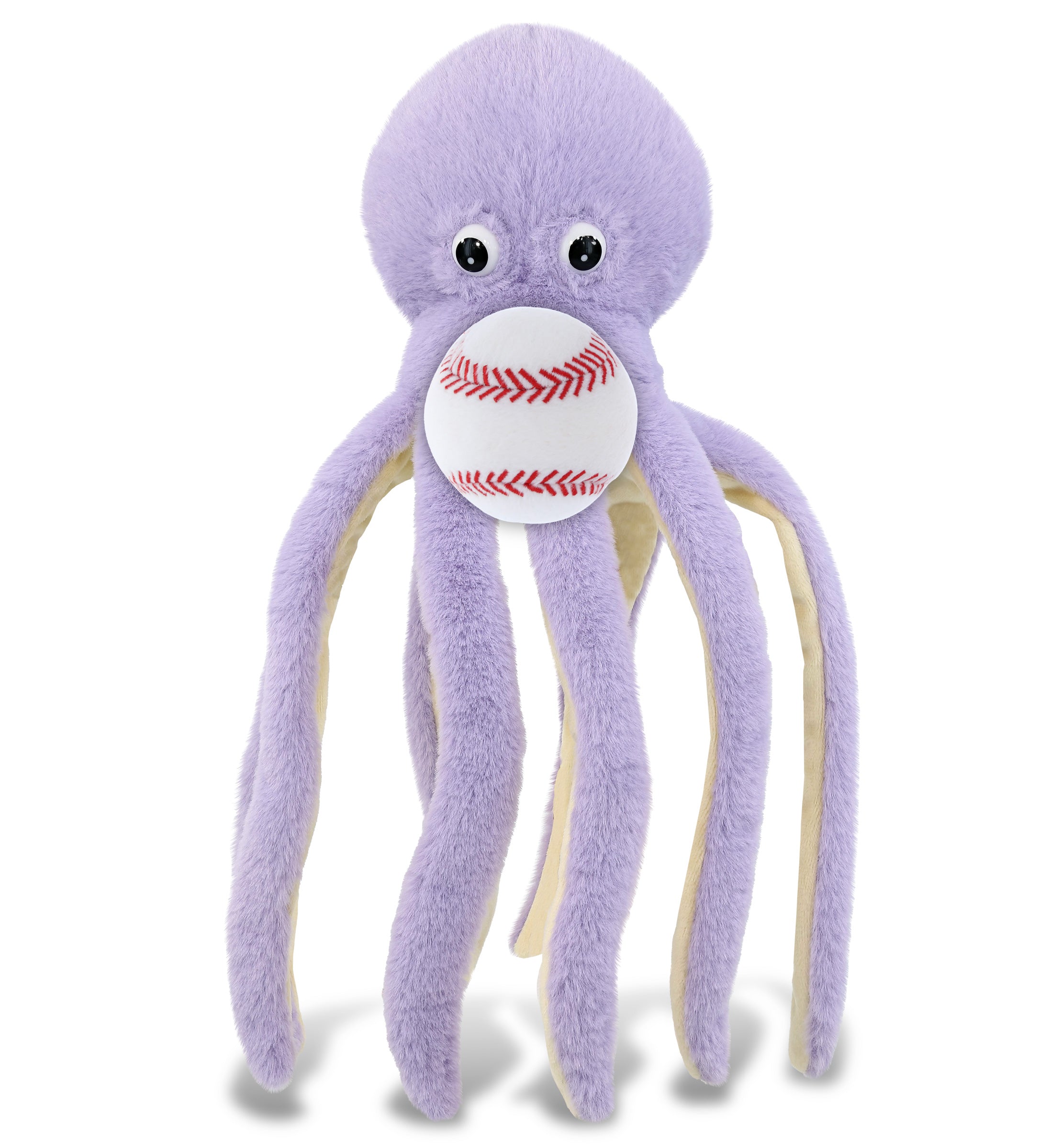 SUPER-SOFT PLUSH - PURPLE OCTOPUS 15" WITH BASEBALL PLUSH