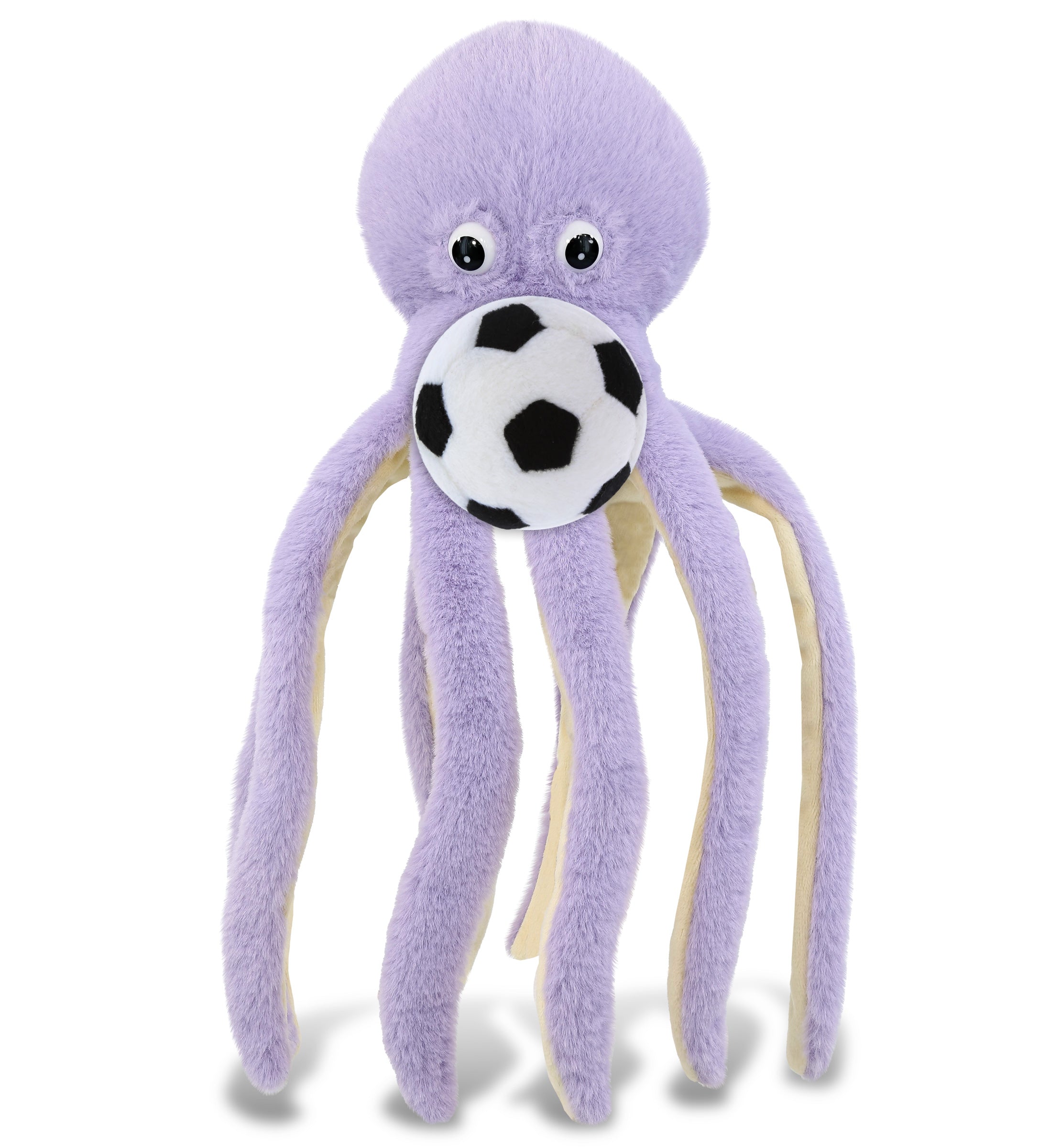 SUPER-SOFT PLUSH - PURPLE OCTOPUS 15" WITH SOCCER PLUSH