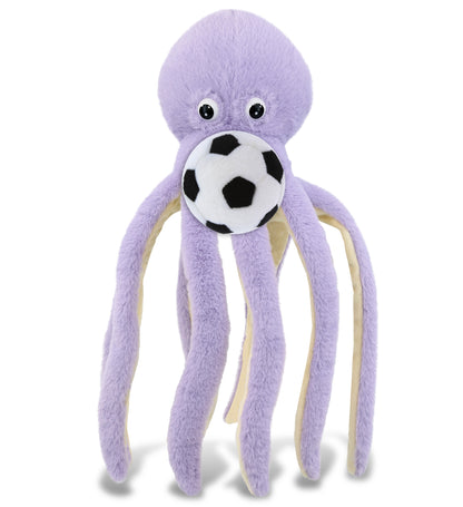 SUPER-SOFT PLUSH - PURPLE OCTOPUS 15" WITH SOCCER PLUSH