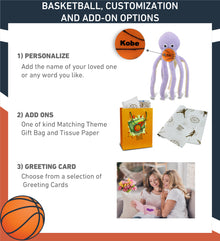 SUPER-SOFT PLUSH - PURPLE OCTOPUS 15" WITH BASKETBALL PLUSH