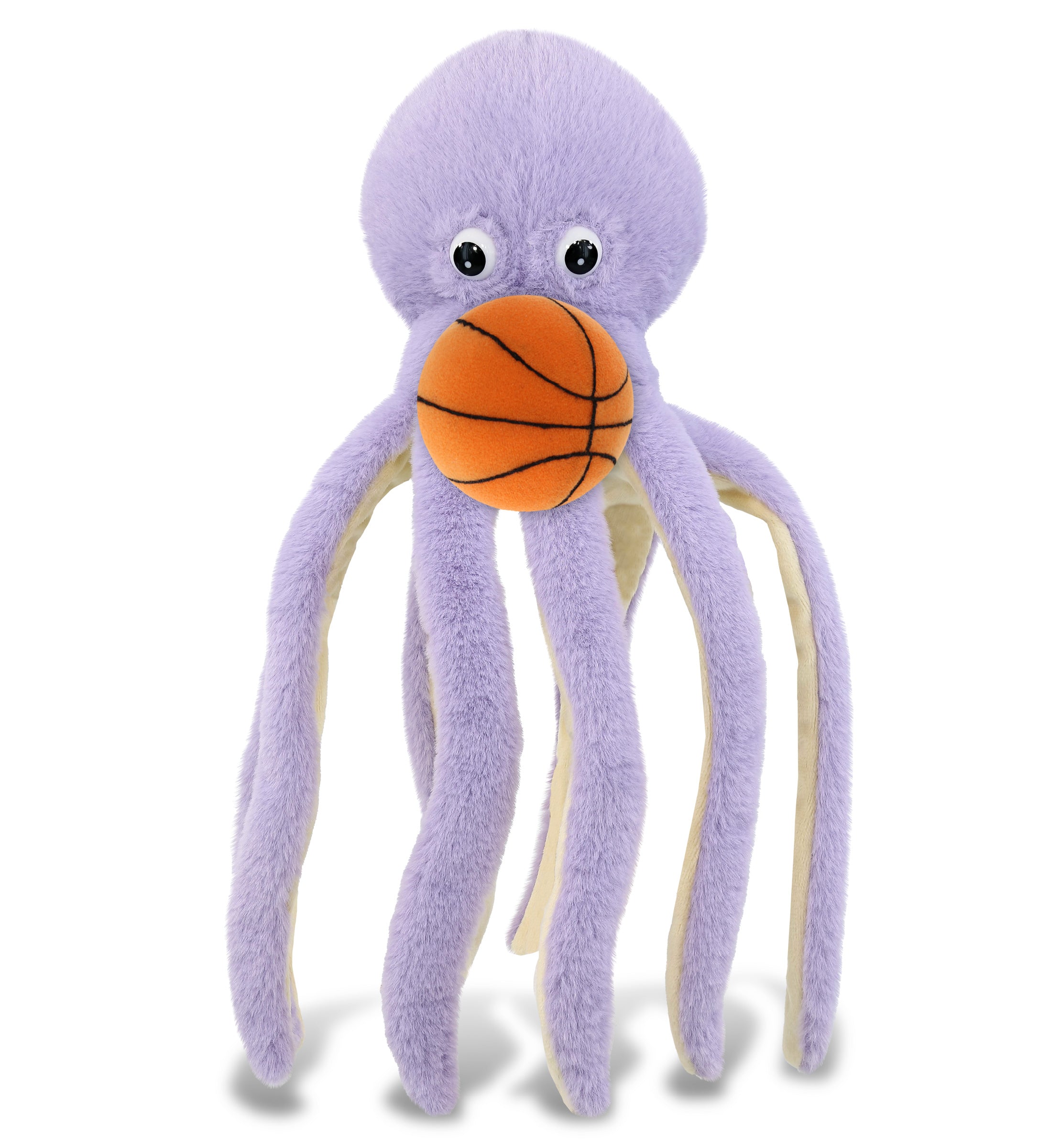 SUPER-SOFT PLUSH - PURPLE OCTOPUS 15" WITH BASKETBALL PLUSH