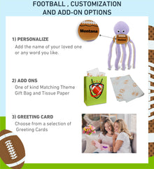 SUPER-SOFT PLUSH - PURPLE OCTOPUS 15" WITH FOOTBALL PLUSH