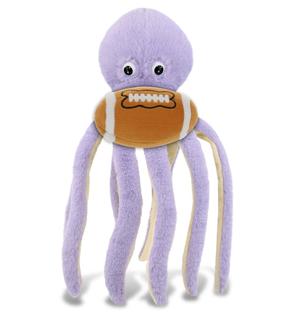 SUPER-SOFT PLUSH - PURPLE OCTOPUS 15" WITH FOOTBALL PLUSH