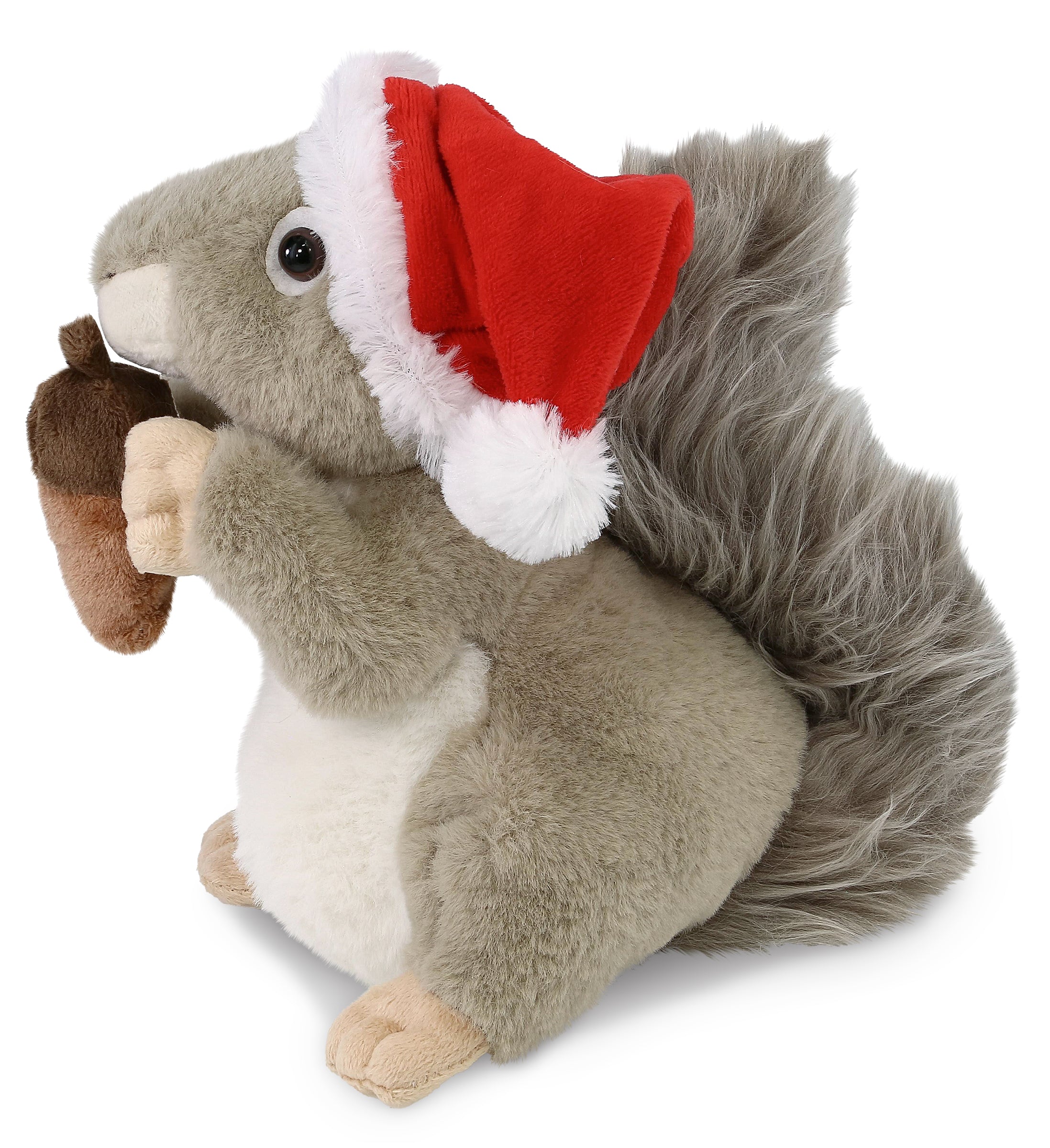 PLUSH SANTA - SUPER-SOFT PLUSH - GREY SQUIRREL 8"