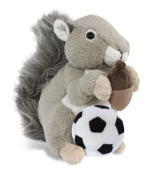 SUPER-SOFT PLUSH - GREY SQUIRREL 8" WITH SOCCER PLUSH