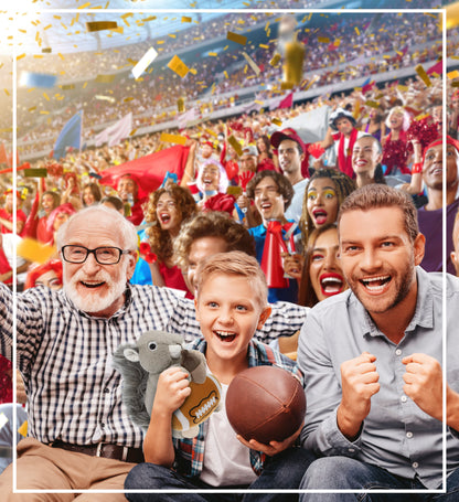 SUPER-SOFT PLUSH - GREY SQUIRREL 8" WITH FOOTBALL PLUSH