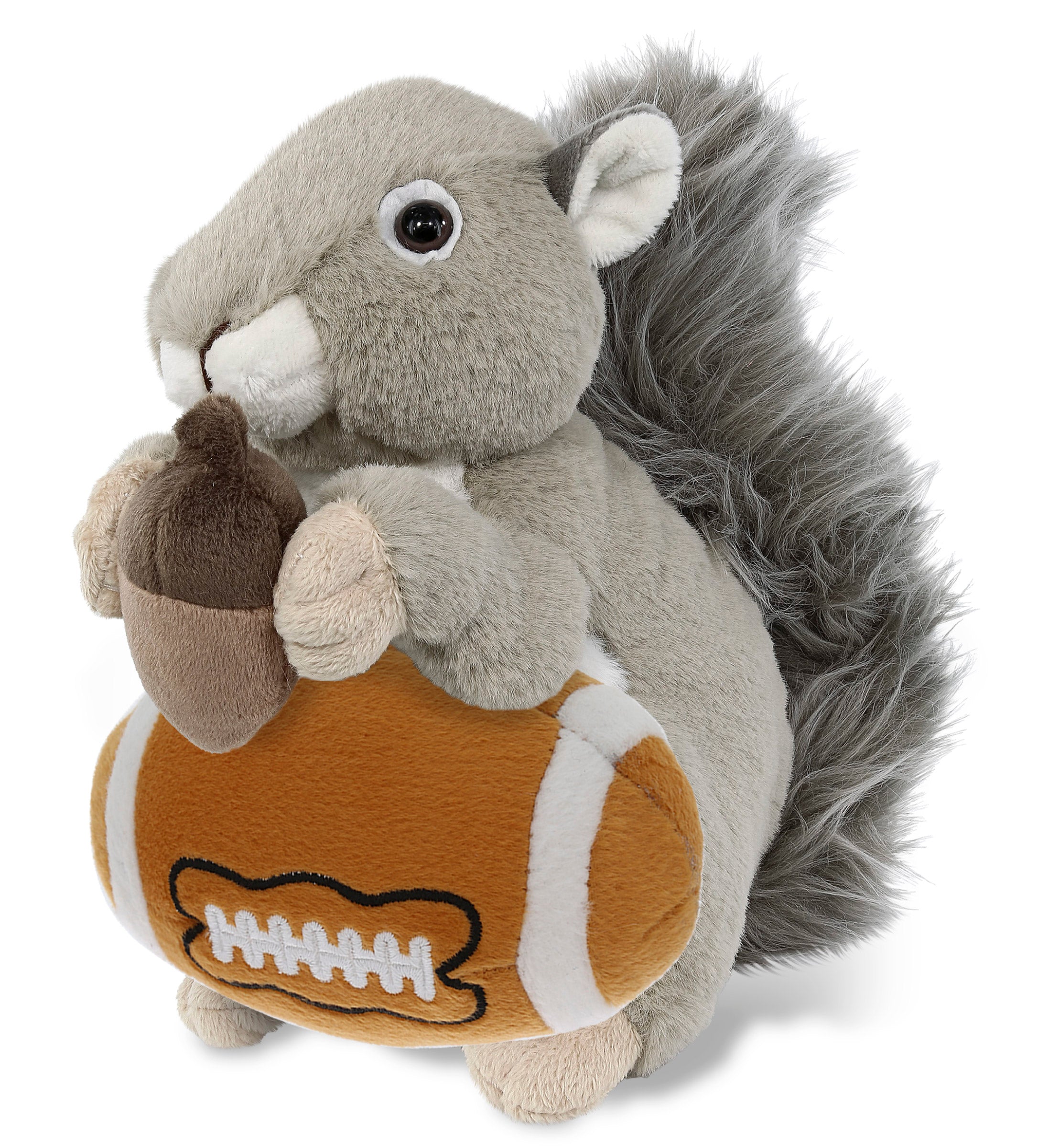SUPER-SOFT PLUSH - GREY SQUIRREL 8" WITH FOOTBALL PLUSH