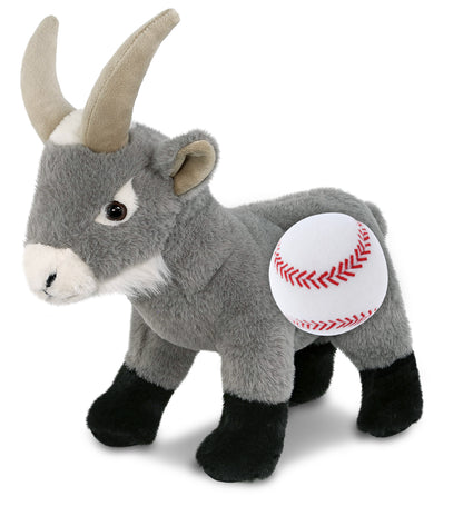 SUPER-SOFT PLUSH - GREY GOAT 12" WITH BASEBALL PLUSH