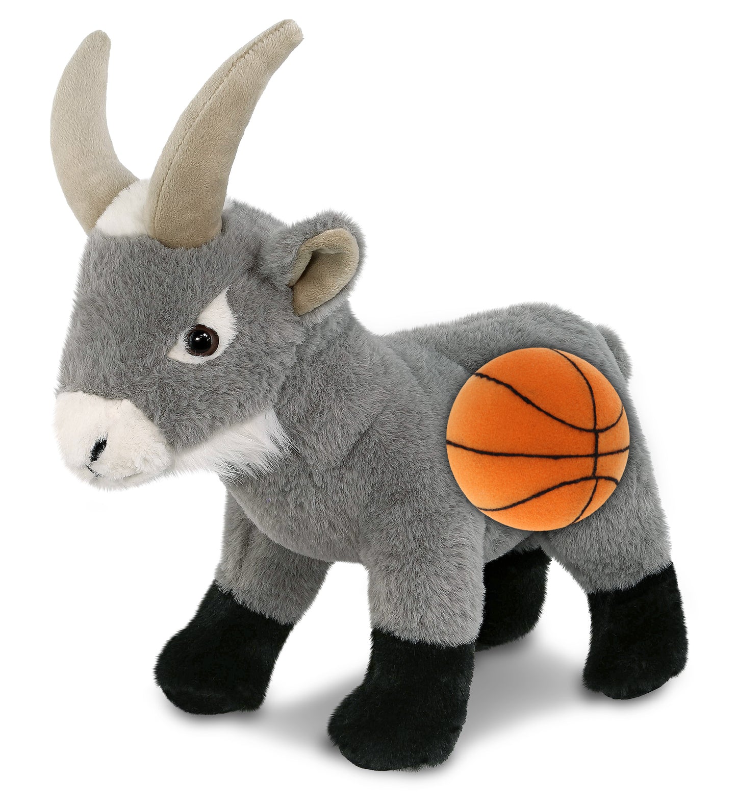 SUPER-SOFT PLUSH - GREY GOAT 12" WITH BASKETBALL PLUSH
