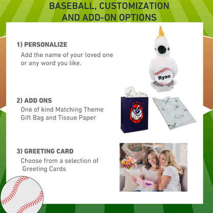 SUPER-SOFT PLUSH - COCKATOO 10" WITH BASEBALL PLUSH