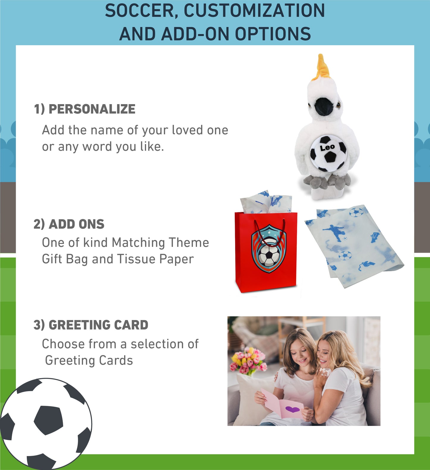 SUPER-SOFT PLUSH - COCKATOO 10" WITH SOCCER PLUSH
