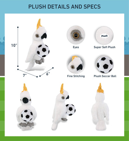 SUPER-SOFT PLUSH - COCKATOO 10" WITH SOCCER PLUSH