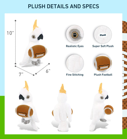SUPER-SOFT PLUSH - COCKATOO 10" WITH FOOTBALL PLUSH