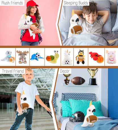 SUPER-SOFT PLUSH - COCKATOO 10" WITH FOOTBALL PLUSH