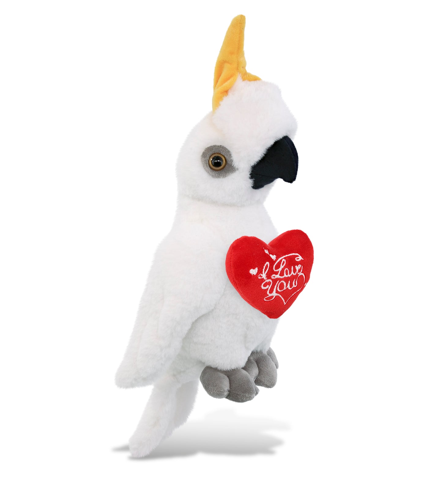 PLUSH I LOVE YOU RED HEART - SUPER-SOFT PLUSH - COCKATOO 10"