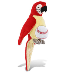SUPER-SOFT PLUSH - RED PARROT 9" WITH BASEBALL PLUSH
