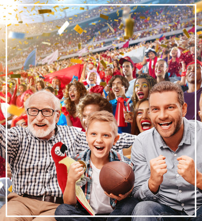 SUPER-SOFT PLUSH - RED PARROT 9" WITH FOOTBALL PLUSH