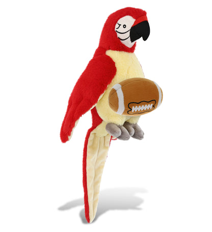 SUPER-SOFT PLUSH - RED PARROT 9" WITH FOOTBALL PLUSH