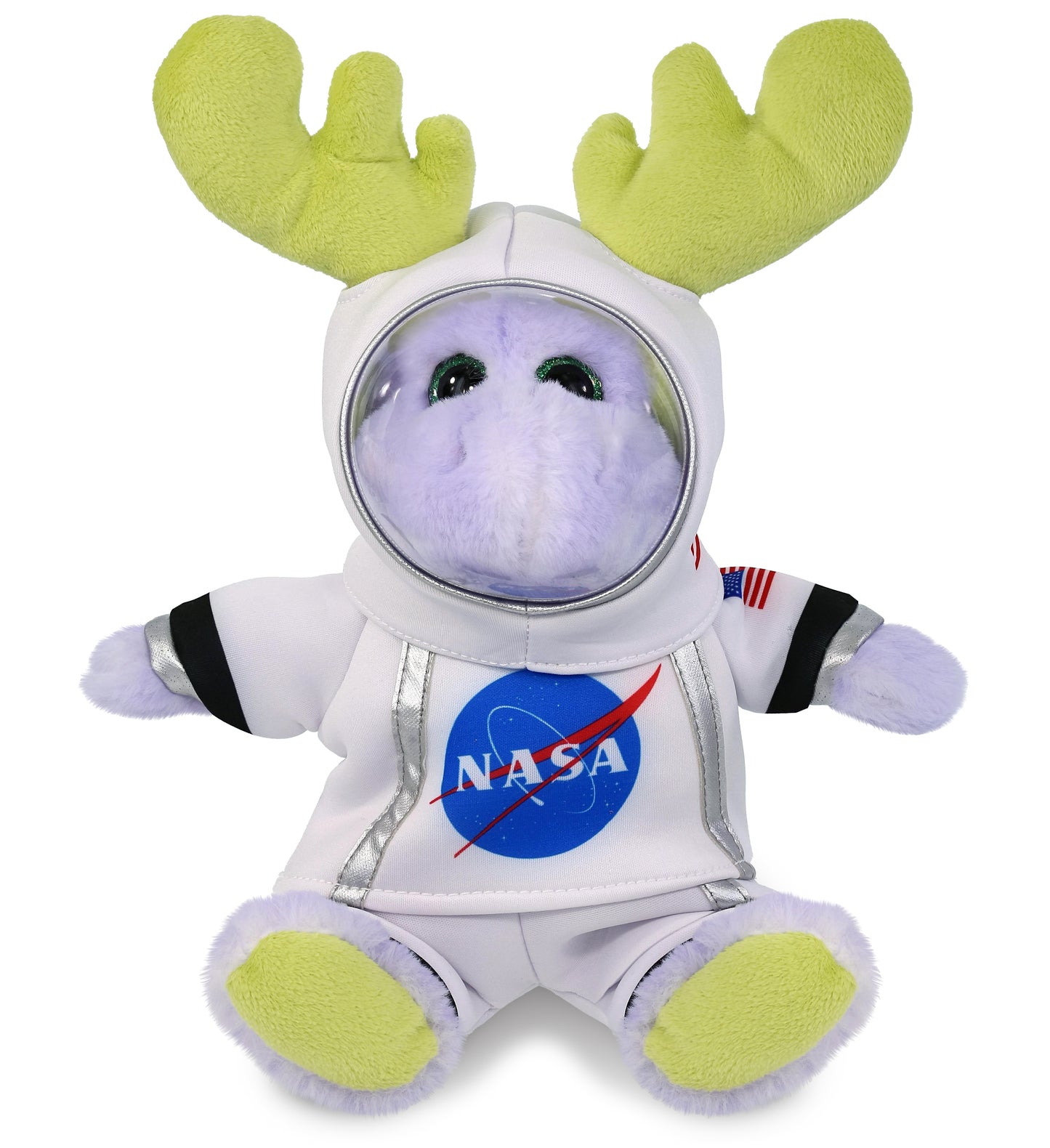 PLUSH ASTRONAUT - SUPER SOFT PLUSH - SITTING PURPLE MOOSE W/SCARF