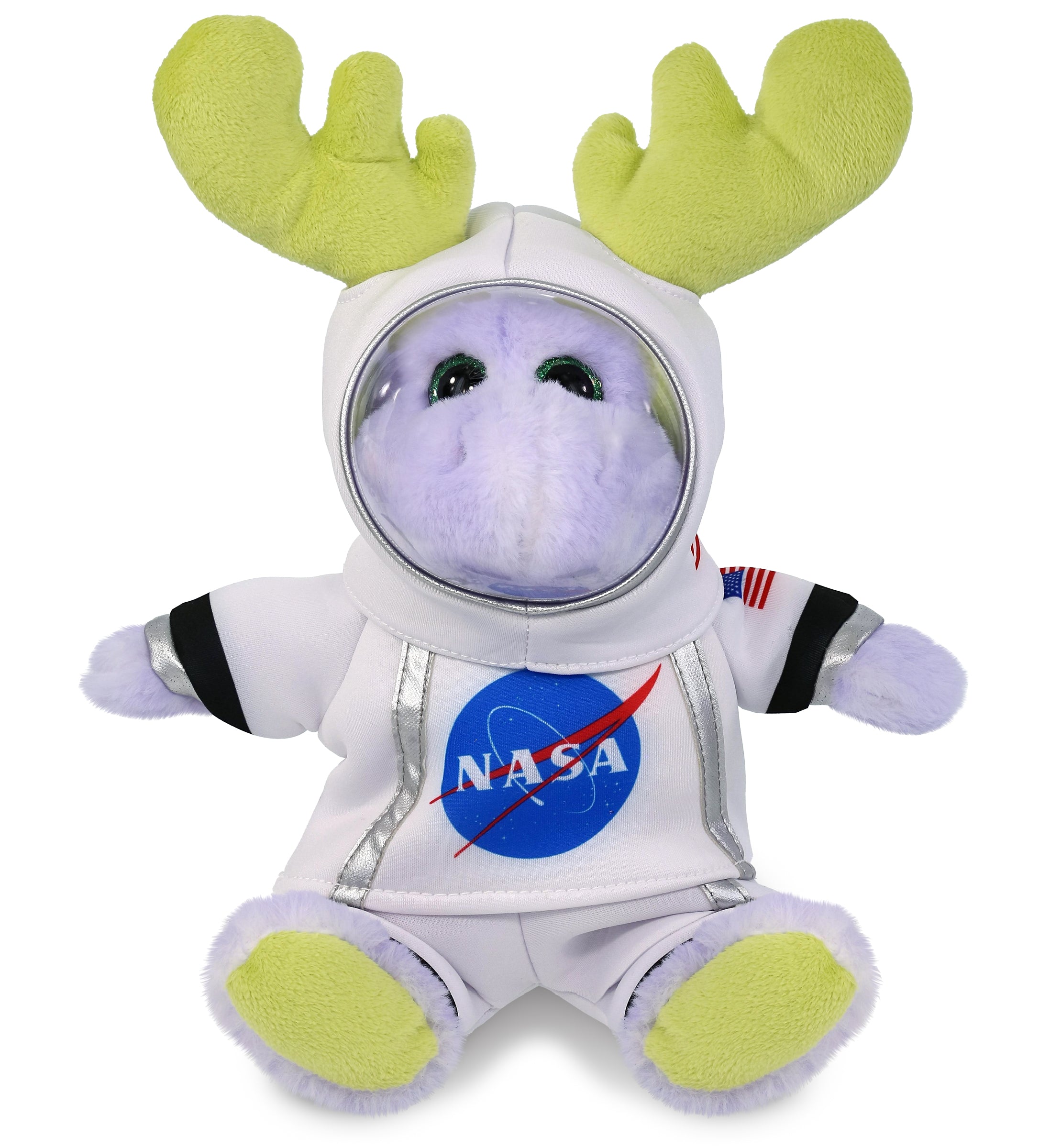 PLUSH ASTRONAUT - SUPER SOFT PLUSH - SITTING PURPLE MOOSE W/SCARF