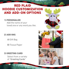 SUPER SOFT PLUSH - SITTING PURPLE MOOSE W/SCARF