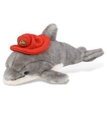 PLUSH FIREMAN - SUPER SOFT PLUSH - GREY DOLPHIN 12.5 INCH