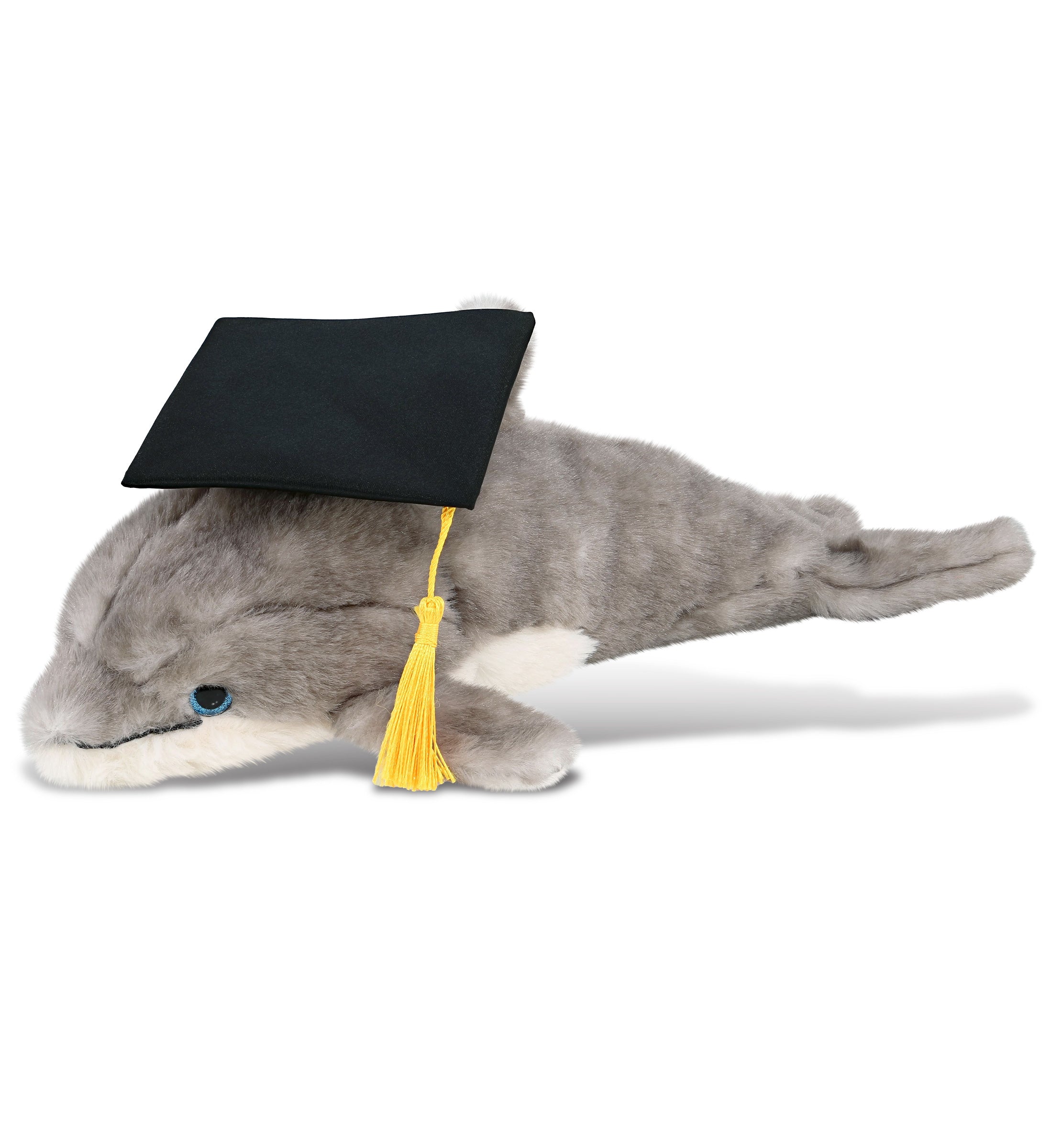 PLUSH GRADUATION - SUPER SOFT PLUSH - GREY DOLPHIN 12.5 INCH