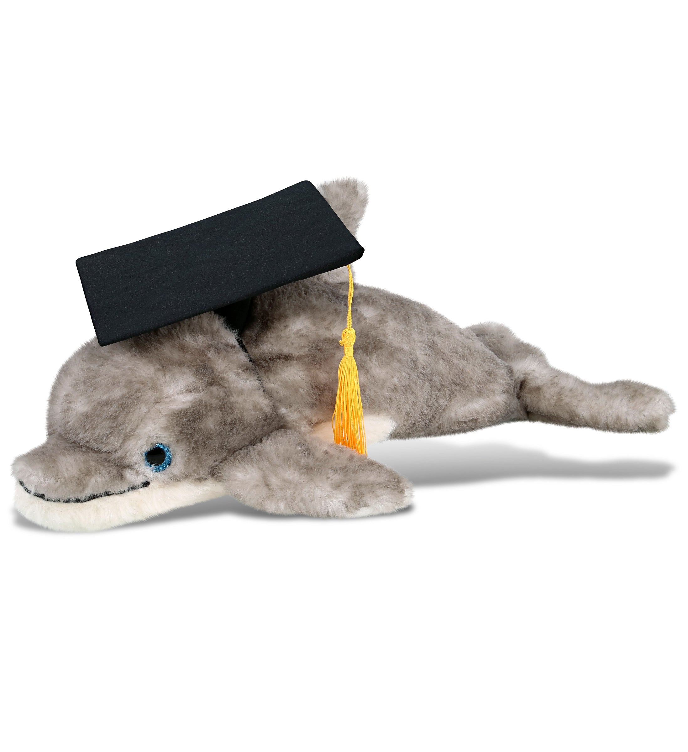 PLUSH GRADUATION - SUPER SOFT PLUSH - GREY DOLPHIN 16.5 INCH