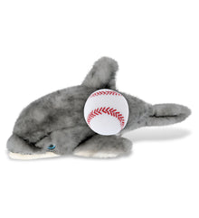SUPER SOFT PLUSH - GREY DOLPHIN 16.5 INCH WITH BASEBALL PLUSH