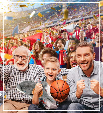 SUPER SOFT PLUSH - GREY DOLPHIN 16.5 INCH WITH BASKETBALL PLUSH