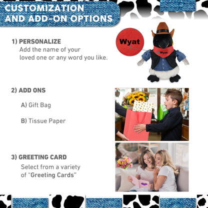 SUPER SOFT PLUSH - EMPEROR PENGUIN 7 INCH COWBOY DRESS UP