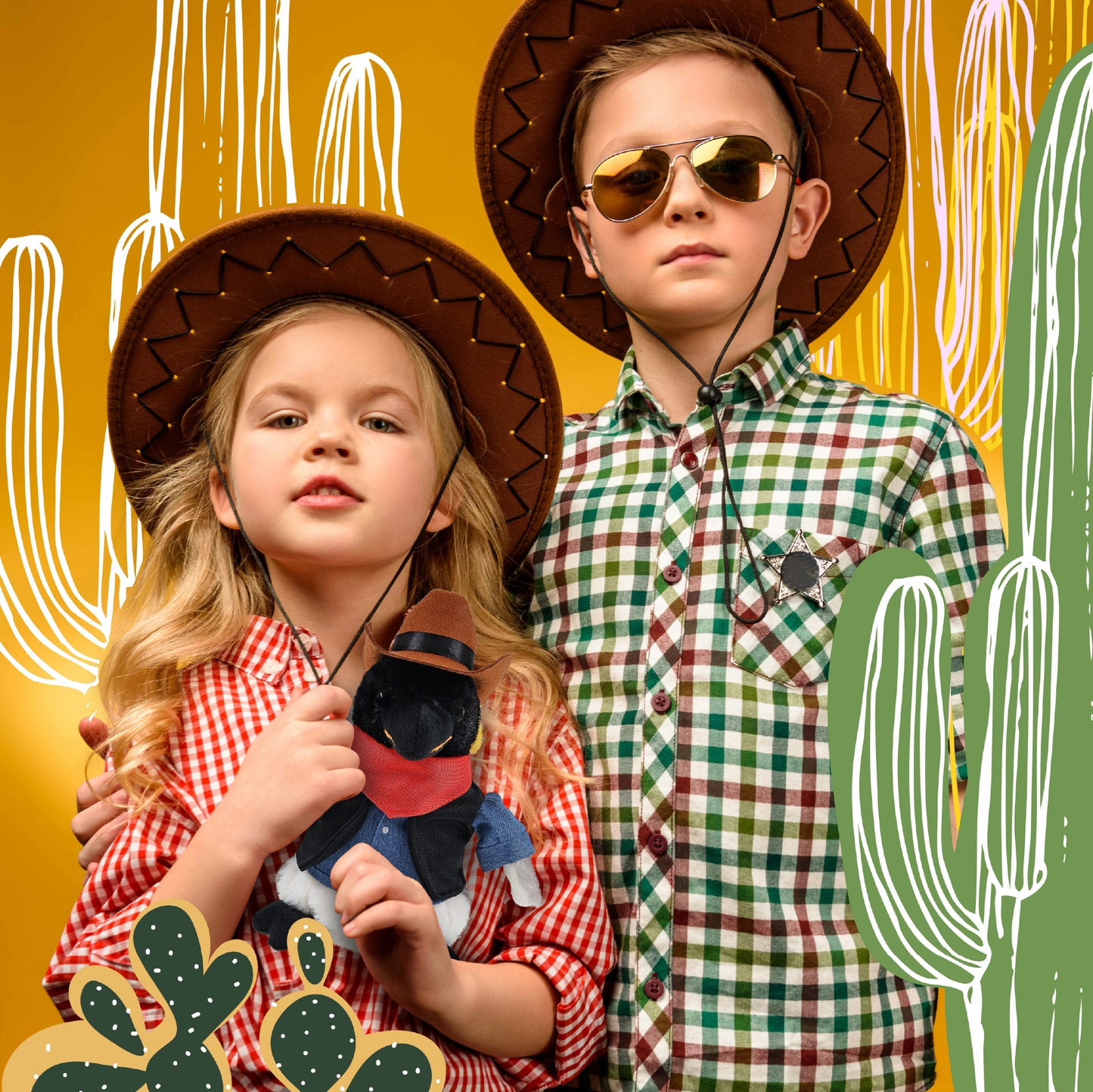 SUPER SOFT PLUSH - EMPEROR PENGUIN 7 INCH COWBOY DRESS UP