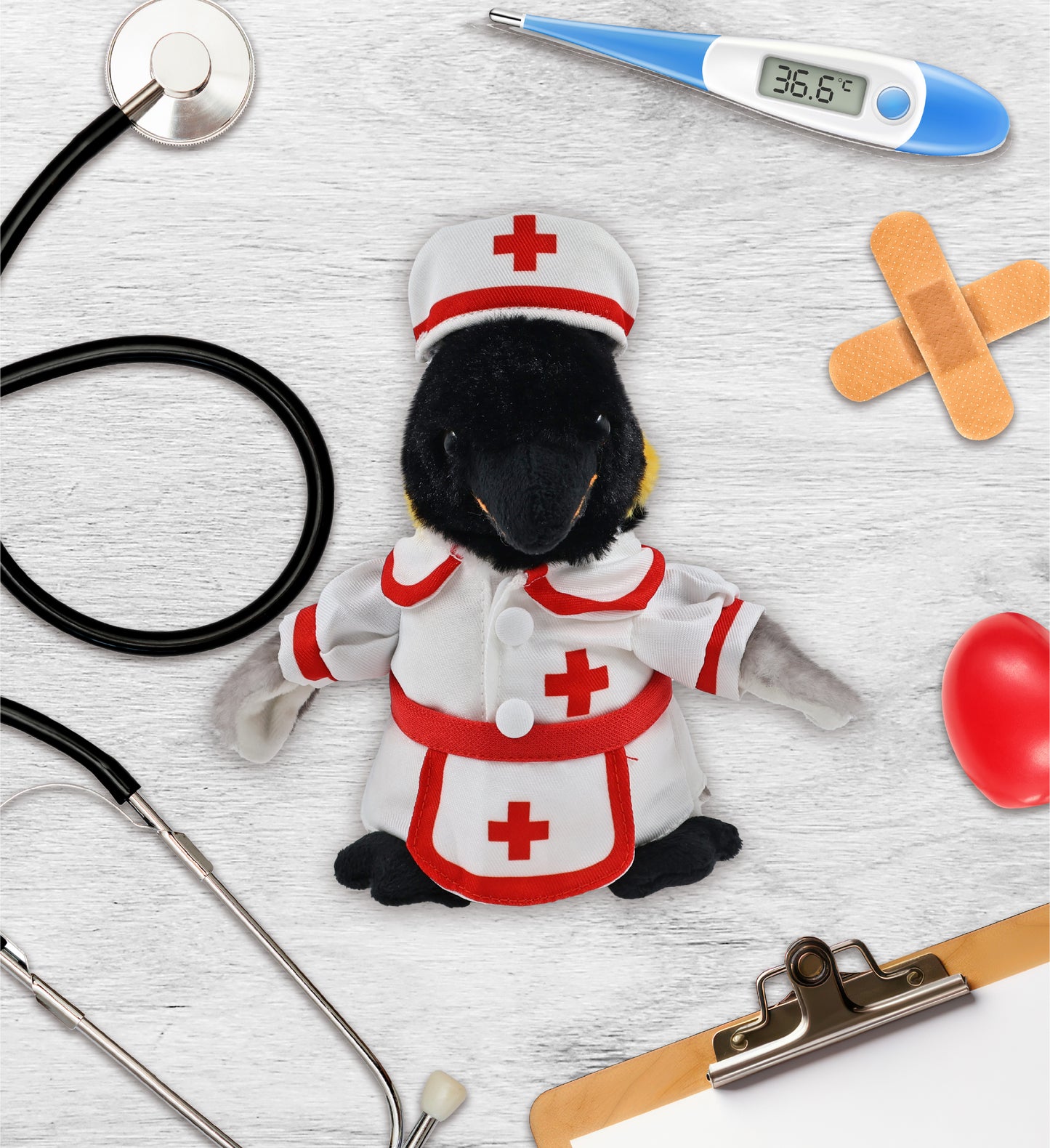 SUPER SOFT PLUSH - EMPEROR PENGUIN 7 INCH NURSE